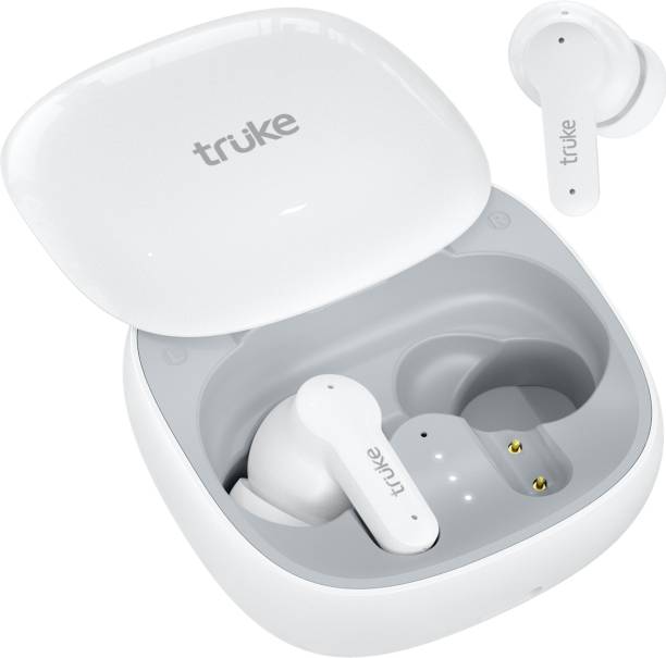 truke Buds S2 with 48H Playtime, Quad Mic ENC, Instant Slide Pairing, 20 EQ Modes Bluetooth Headset