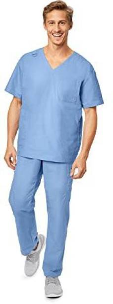 Livinguard Men (V-Neck Scrub Top + Cargo Pant) (L) Shirt, Pant Hospital Scrub