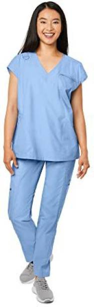 Livinguard Women (V-Neck Scrub Top + Cargo Pant) (M) Shirt, Pant Hospital Scrub