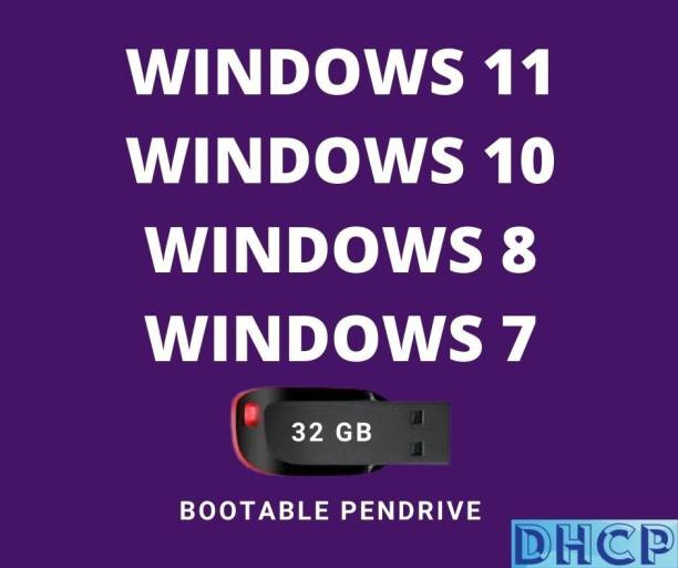 dhcp Bootable Pendrive | Windows 11 | Windows 10 | Windows 8 | Windows 7 All in one edition 32bit & 64 bit