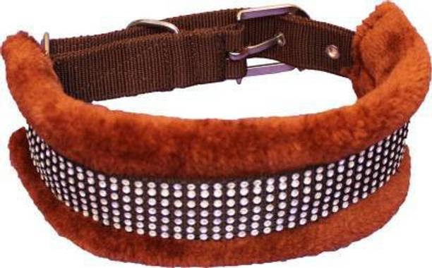Pet N Perry Pet N Perry Export Quality Dog Brown Furrl Collar Small Dog Chew