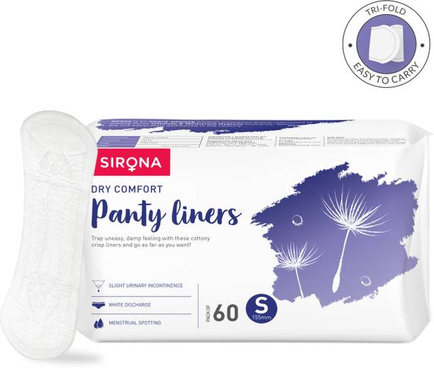 SIRONA Dry Comfort Ultra-Thin Daily Use Panty Liners for Women - Small Pantyliner