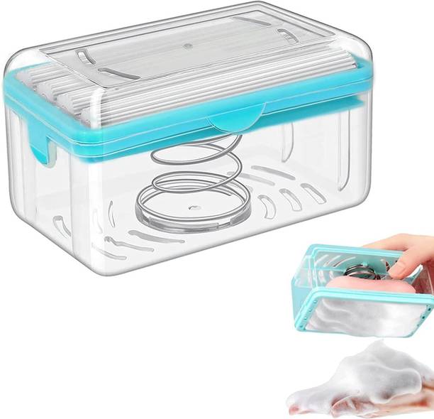 फर्क्सिकएक्सपो Soap Cleaning Storage Foaming Box with Bubbler,Soap Saver Box Case for Bathroom