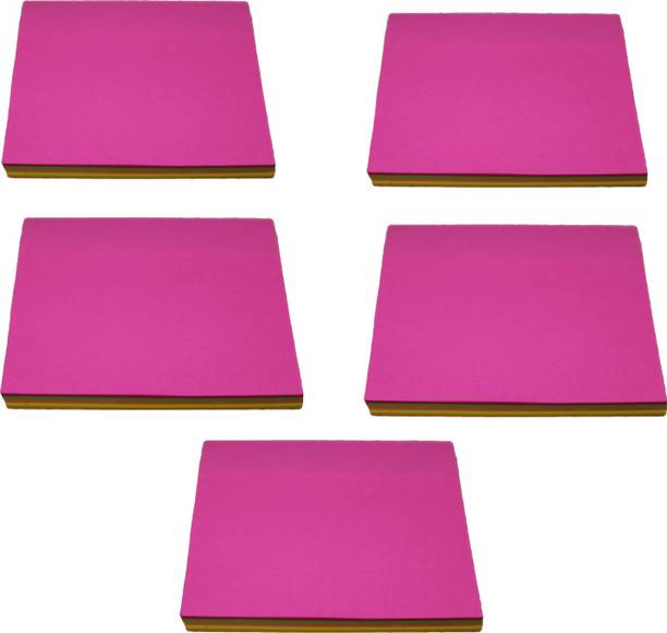 champcool (3 X 3 )Sticky note pads || Paper Self Adhesive Sticky Notes Bookmark Point It Marker Sticker 500 Sheets 100sheet each pad Regular, 5 Colors (Set Of 5, Multicolor) 100 Sheets regular, 5 Colors