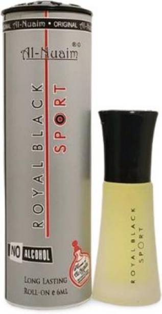 Al Nuaim Brand 100% Original Royal Black Sport 6Ml Great Fragrance Long-Lasting (Unisex) Floral Attar