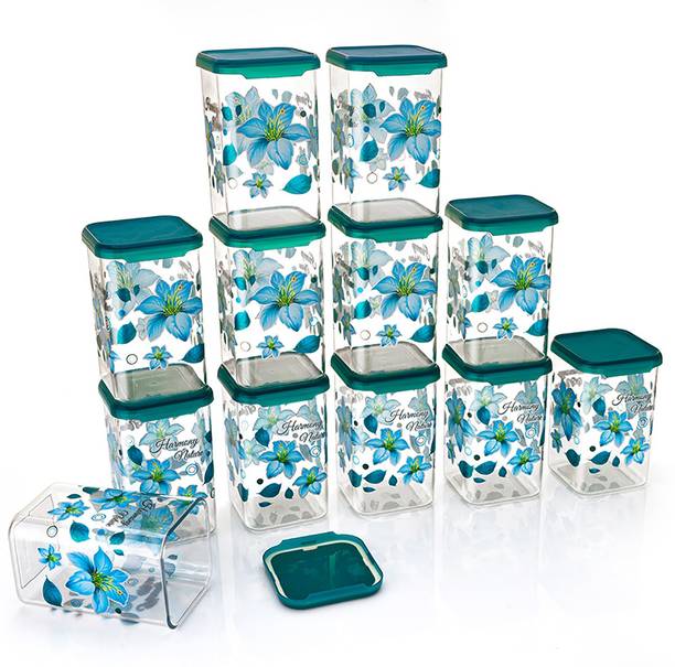 Sentricus 100% Unbreakable Air Tight Kitchen Plastic Storage Containers Jars Combo Set  - 1100 ml