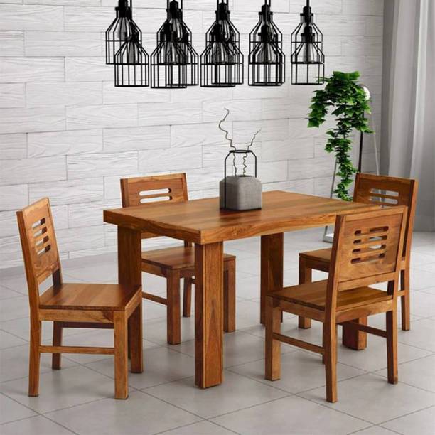 Kendalwood Furniture Premium Dining Room Furniture Wooden Dining Table with 4 Chairs & 1 Bench Solid Wood 4 Seater Dining Set