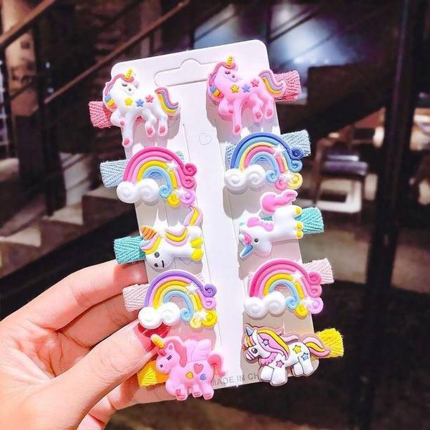 simreen Kids Unicorn Clips hair pins ,Hair Pins Clips Unicorns Rainbow hair pins Hair Clip