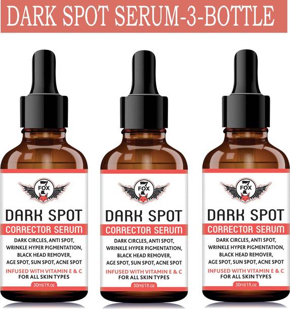 7 FOX Dark Spot Remover Serum| Brightening & Lightening | Pimple Marks-30ML-3-Bottle