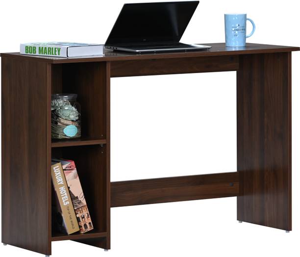 DeckUp Walnut Engineered Wood Office Table