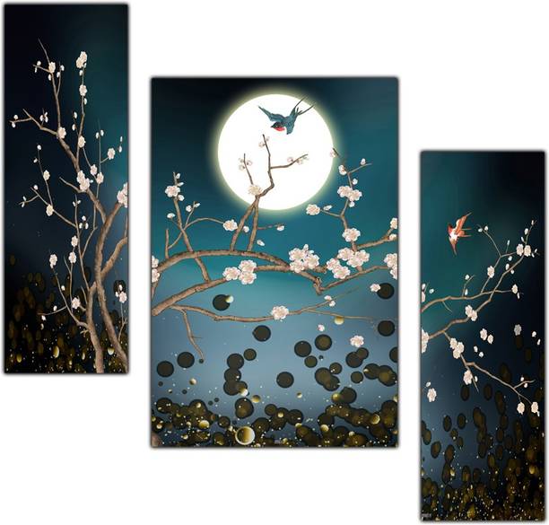 pnf Poster And Frame Hand Painted Landscape Scenery MDF Panel Painting | Decor Item Digital Reprint 18 inch x 12 inch Painting