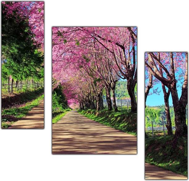 PnF Natural Landscape Scenery Set of 3 MDF Panel-1243- डिजिटल रीप्रिंट 12 inch x 18 inch पेंटिंग