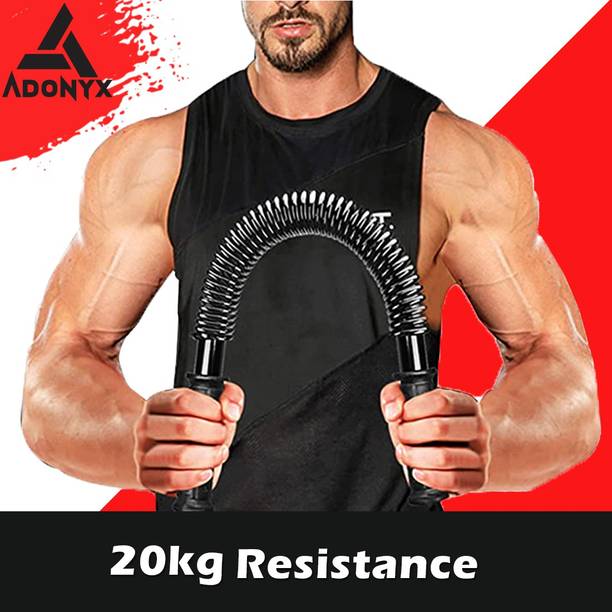 ADONYX Power Twister Spring Forearm Blaster Bar,Chest Exerciser Multi-training Bar