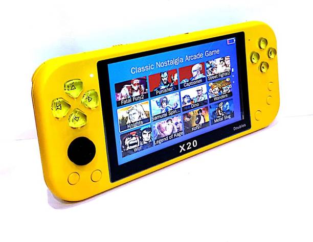 Clubics X20 PSP Gaming Console with Speakers & 15000 + HD Games/Speaker - Yellow HD Edition
