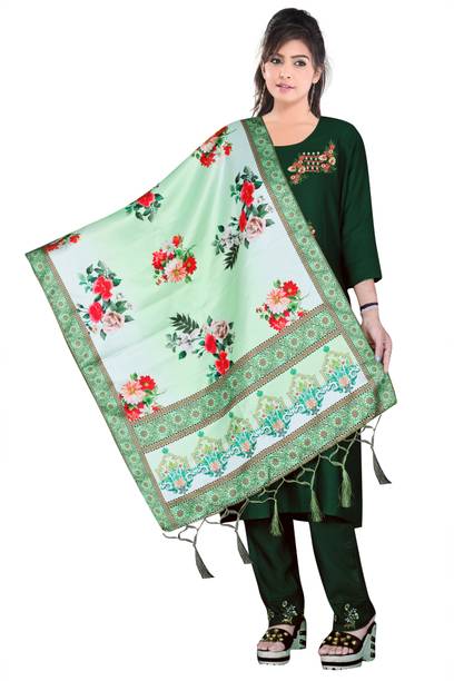 Bloviate Silk Blend Printed Women Dupatta