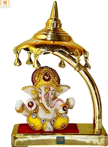 hr enterprises 106M,Lord Ganesha Idol for Home Decor, Ganesha Statue,showpieces in Home. Decorative Showpiece  -  13.5 cm