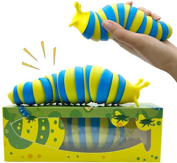 Timtom Flexible Decompression Slug Fidget Toy for Anxiety, Stress Relief Finger Puppets
