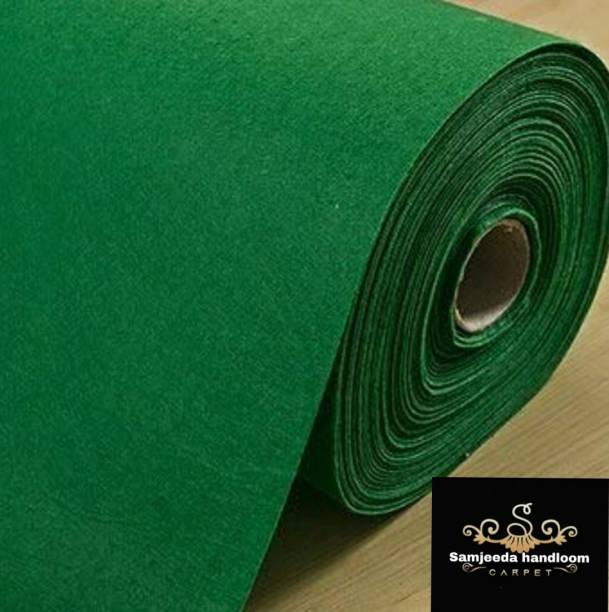 Samjeeda Handloom carpets Green Nylon Carpet