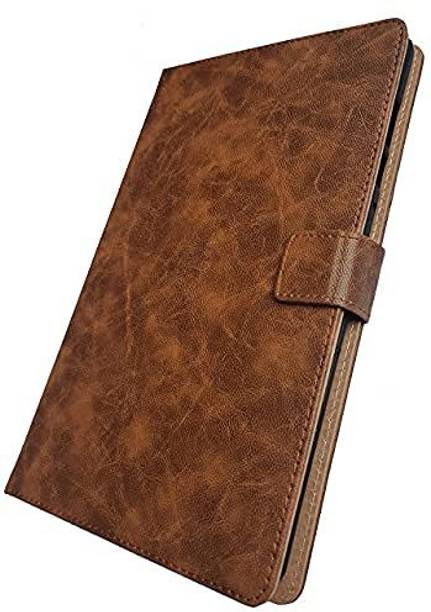 M cart Flip Cover for Texture Cover T290-295-Brown, Samsung Galaxy Tab Cover T290-295
