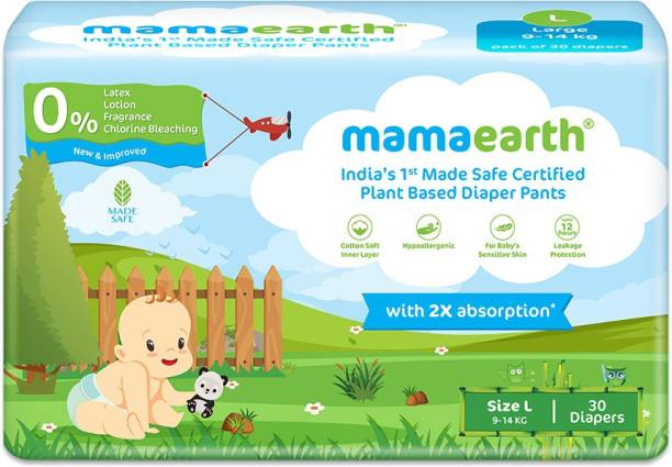 MamaEarth Plant-Based Diaper Pants for Babies – 9-14 kg - L