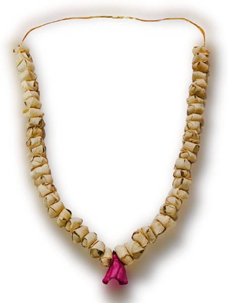 SATGURU CREATIONS Pure Chandan mala,Sandalwood garland for photo frame(15inch,Medium size photos) Sandalwood flakes Garland