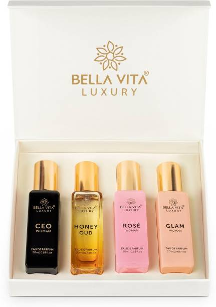 Bella vita organic Luxury Perfume Gift Set with Long Lasting Fragrance Eau De Parfum Perfume  -  80 ml
