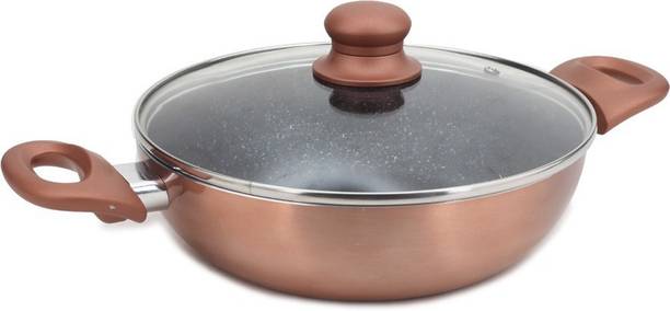 Prestige Omega Marble Kadhai 24 cm diameter with Lid 2.4 L capacity