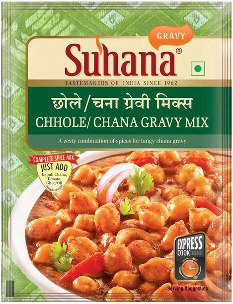 SUHANA Chhole Chana Gravy Spice Mix 50g Pouch - Pack of 4