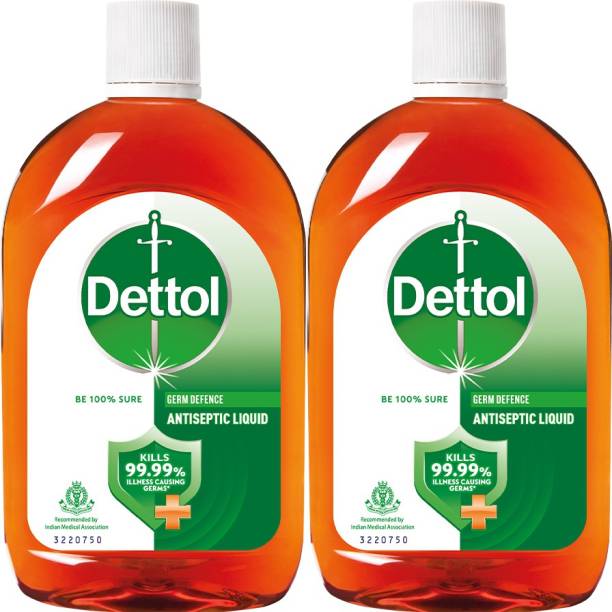 Dettol Antiseptic Disinfectant liquid for First aid, Surface Cleaning and Personal Hygiene, 550ml (Pack of 2) Antiseptic Liquid
