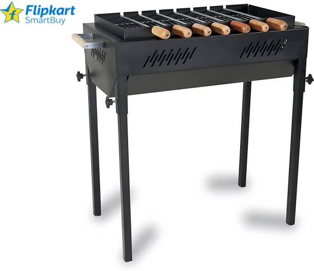 Flipkart SmartBuy XXL Cook Top BBQ Grill with 24 inches Big, 1 Grill 1 Tong ,8 Skewers, 1 Gloves Charcoal Grill