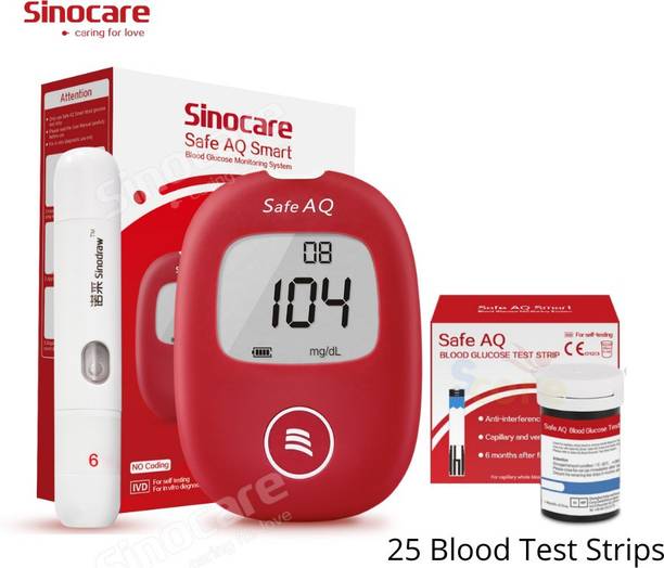 Cityhealth Sinocare Safe AQ Smart Glucometer with 50 Blood Test strips|| Glucometer