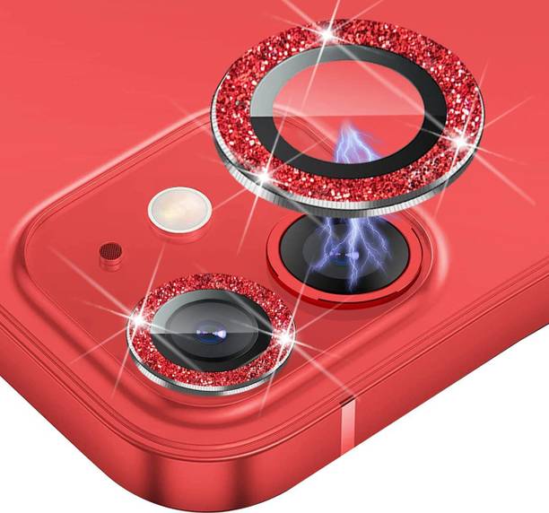 Mobilive Camera Lens Protector for Apple iPhone 12 Sparkling Glitter Metal Ring Protector