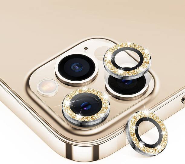 Casesily Camera Lens Protector for Apple iPhone 12 Pro Max Sparkling Glitter Metal Ring Protector