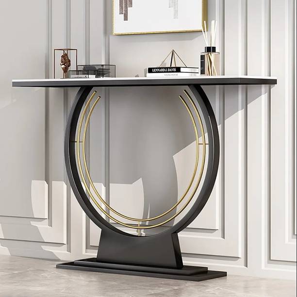 NG Decor Contemporary Rectangle Console Table in Black & White &