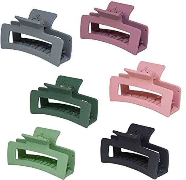 मायरा कलेक्शन 6 pcs Hair Clips Bright Color Hair Jaw Clamp Non-Slip Catch for Women