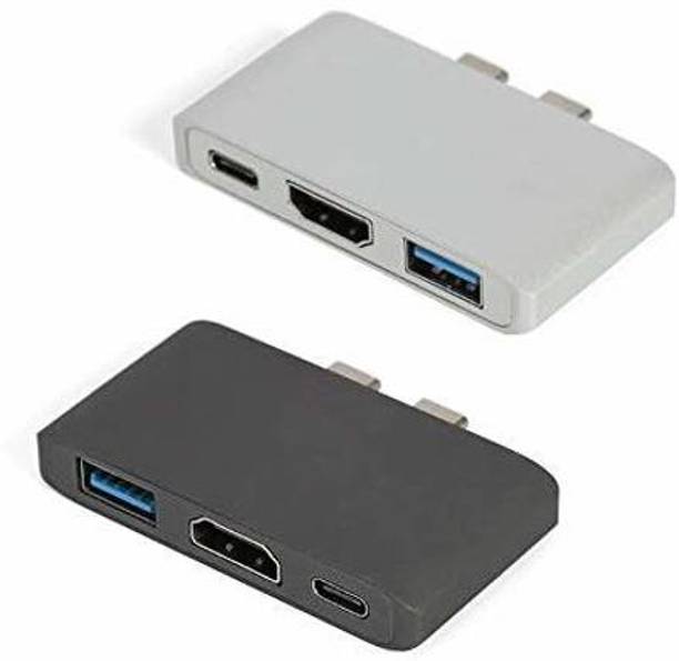 Etzin Dual Type C Male to 4K HDMI/USB 3.0/ PD Female 3 in 1 Hub Media Streaming Device