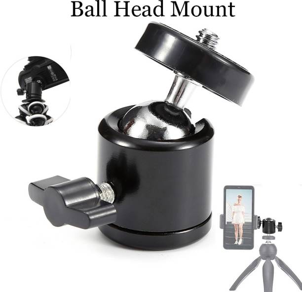 BUFONA Tripod Mount Ball Head with 1/4" Screw Thread Base Mount Adapter for DSLR Camera Tripod