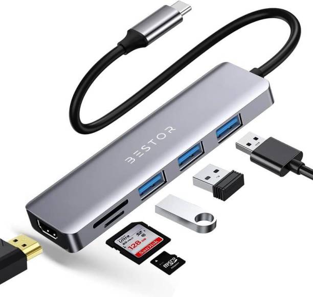 Bestor USB C to HDMI Adapter, 6 in 1 USB C Hub Laptop USB C Adapter 6 in 1 USB C Hub USB Hub