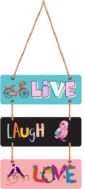 Khatu Crafts Live Laugh Love Wall Hanging
