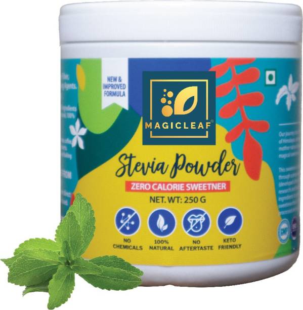 Magicleaf Stevia Sugar Free Powder (250g Spout Pack, Sweetens 125 cups) I Natural Sweetener I For Diabetics & Weight Loss I Zero Calories Sweetener