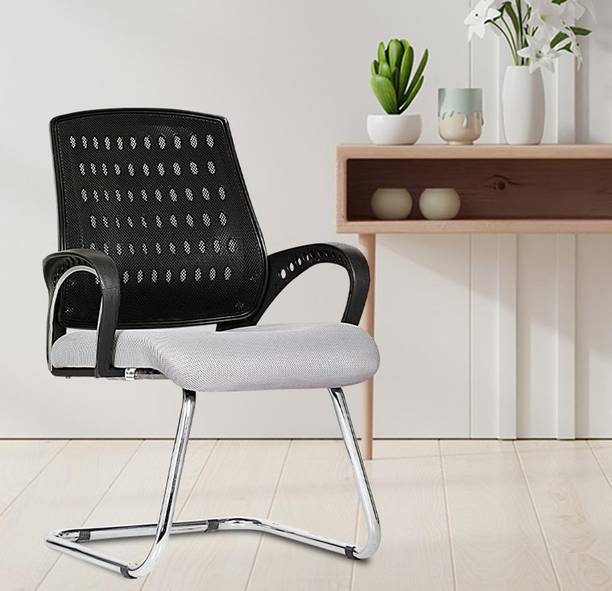 Da URBAN Boom 03 Grey Mesh Mid Back | Ergonomic | Heavy Duty Frame | Study Chair | Mesh Office Visitor Chair