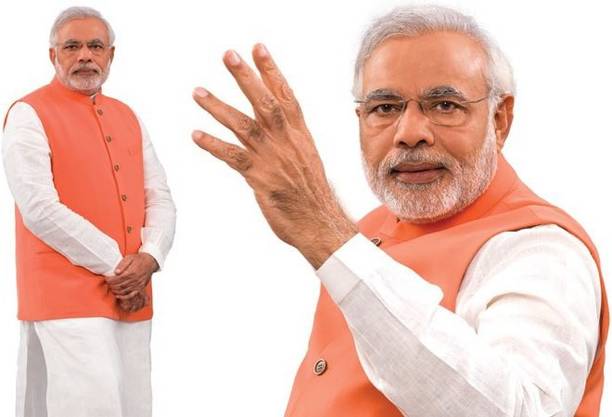 Poster Narendra Modi sla994 (Large Poster, 36x24 Inches, Plastic Paper, Multicolor) Fine Art Print
