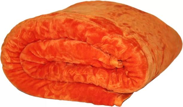 MFI Self Design Single Mink Blanket for  Heavy Winter