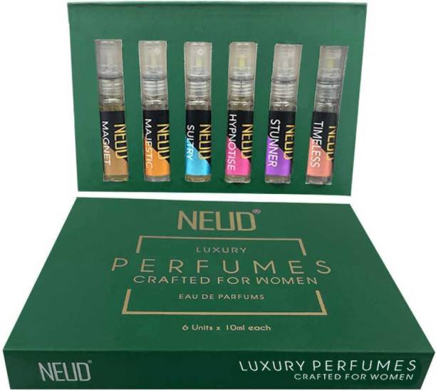 NEUD Luxury Perfumes for Women - 1 Pack (6 Vials x 10ml Each) Eau de Parfum  -  60 ml