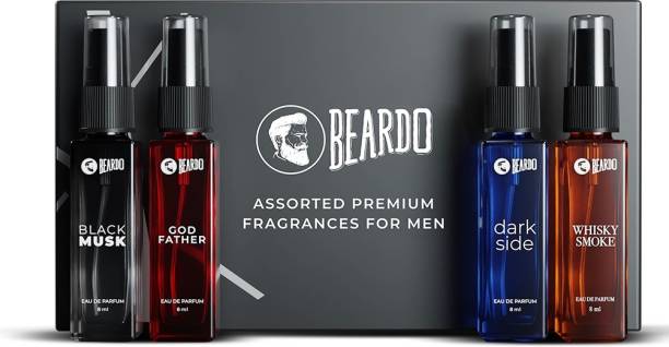 BEARDO Assorted Premium Perfume Gift Set for Men | Long Lasting Fragrances | 4 x 8 ml Eau de Parfum  -  32 ml