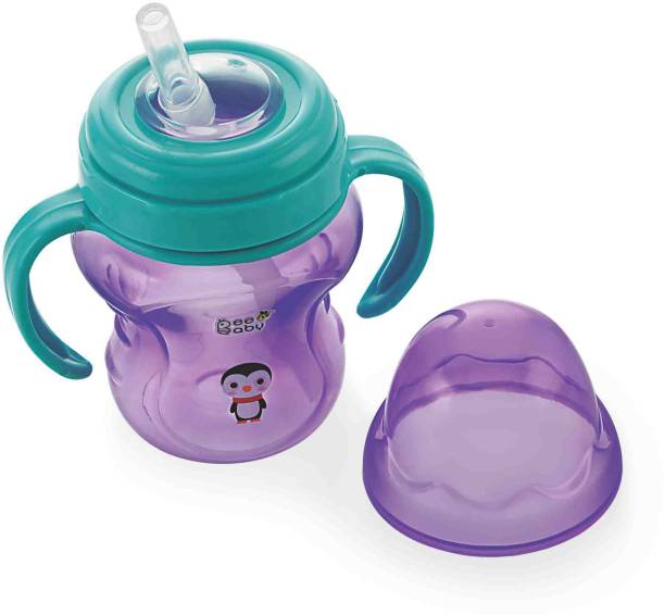 Beebaby No-Spill Flex Straw Sippy / Sipper Cup with Detachable Handle. 150 ML. (Violet)