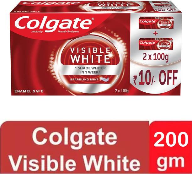 Colgate VISIBLE WHITE 1 Shade Whiter In 1 Week @ Toothpaste