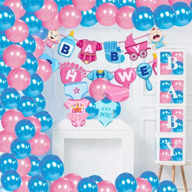 ZYOZI Baby Shower Decorations Props for Baby Shower Theme Party Favors (Pack of 56)