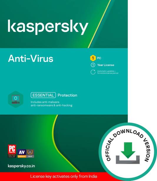Kaspersky New Subscription 1 PC PC 1 Year Anti-virus (Email Delivery - No CD)