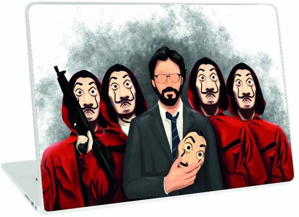 Galaxsia Money Heist D3 Vinyl Laptop Skin/Sticker/Cover/Decal Compatible vinyl Laptop Skin Compatible for 15.6 inch